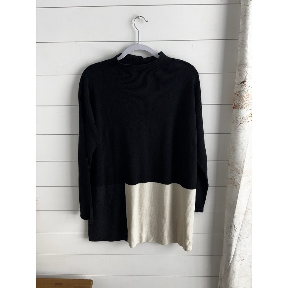 EILEEN FISHER Tencel Organic Cotton Long Sleeve Sweater SIZE‎ M OVERSIZED